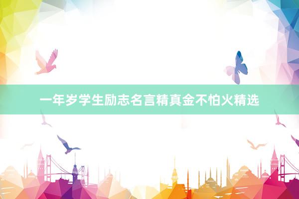一年岁学生励志名言精真金不怕火精选